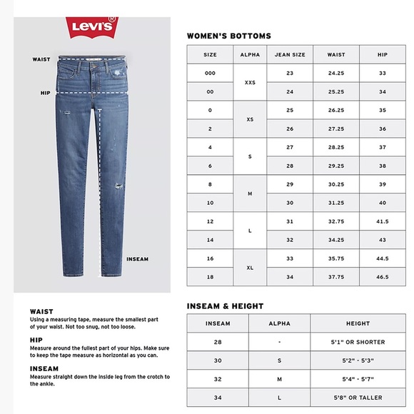 Levi Strauss 311 Shaping Skinny Black Denim Jeans, size 33 - Picture 16 of 16